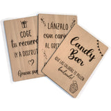 Carteles Rincones Boda (Candy Bar, en recuerdo...)