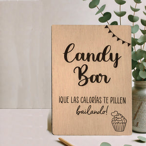 Carteles Rincones Boda (Candy Bar, en recuerdo...)