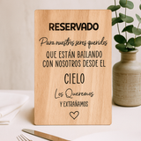 Carteles Rincones Boda (Candy Bar, en recuerdo...)