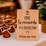 Carteles Rincones Boda (Candy Bar, en recuerdo...)