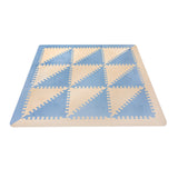 Alfombra infantil puzzle LuBabymats azul-beige