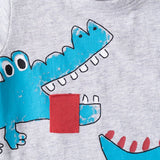 Camiseta manga corta cocodrilo azul