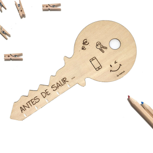 Cuelga llaves de madera key
